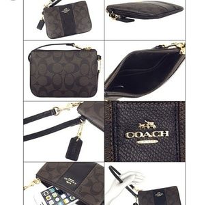 Coach Brown Wristlet
